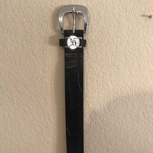 Kenneth Cole Black Leather Belt